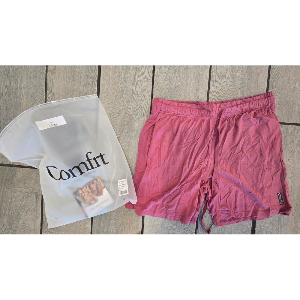 Comfrt Cloud Lounge Shorts Berry Pink Size Large KJHU15 Drawstring Loungewear